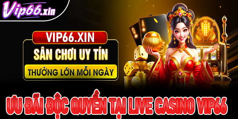 Ưu đãi và khuyến mãi độc quyền tại live casino Vip66